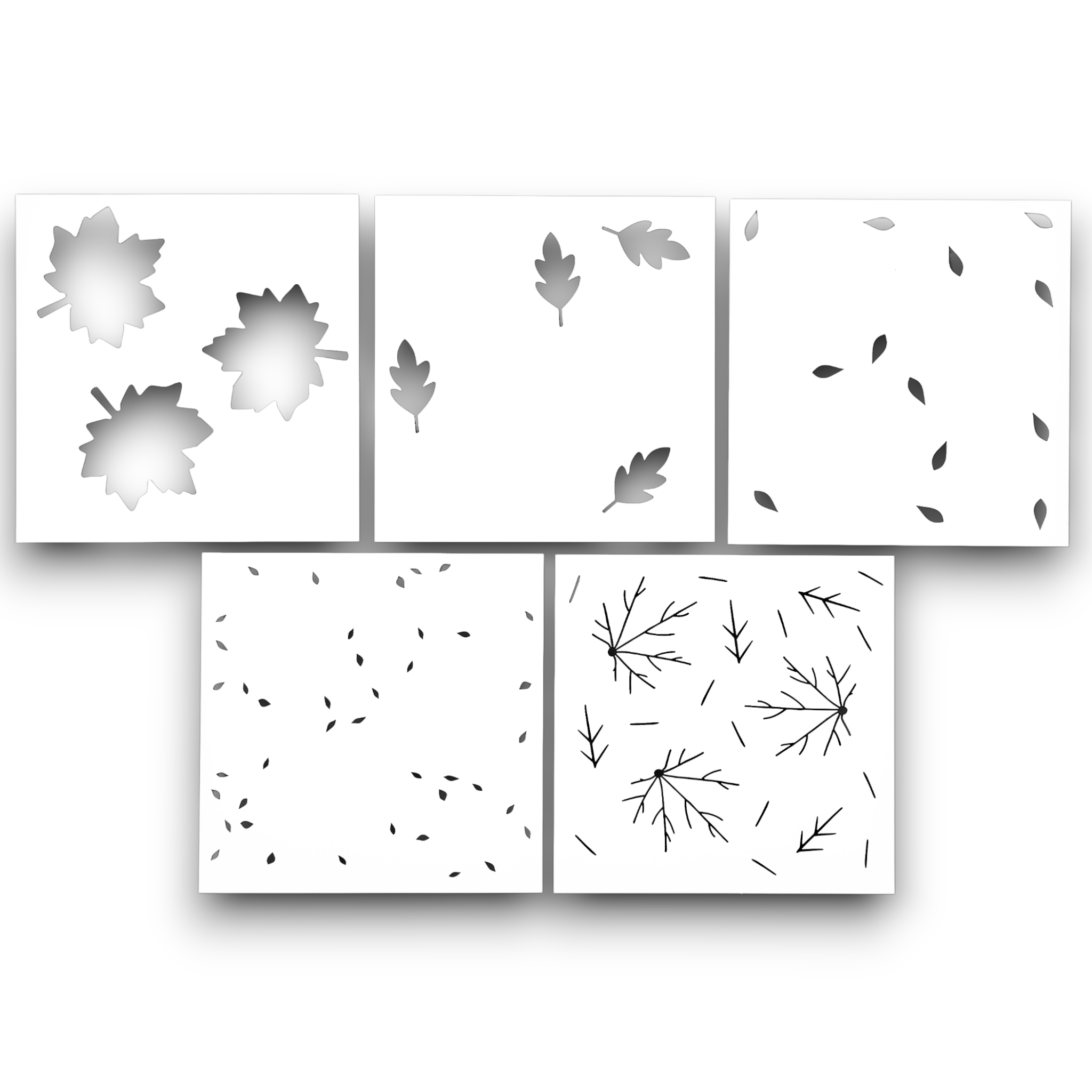Autumn Breeze - 5 Layering Stencil Set